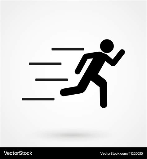 Running Man Icon Style Is Flat Iconic Symbol Vector Image