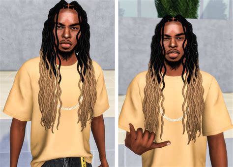 Ebonix Khalid Dreads Sims 4 Black Hair Sims Hair Sims 4 Hair Male