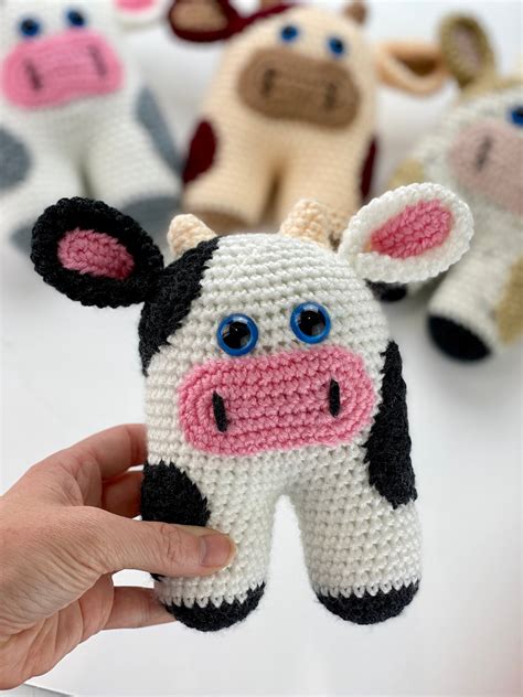 Crochet Pattern Cow Plushie Crochet Cow Amigurumi Cow Doll Etsy