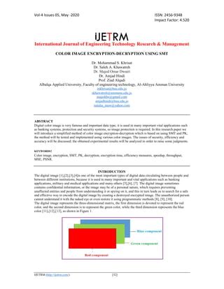 Color Image Encryption Decryption Using Smt PDF