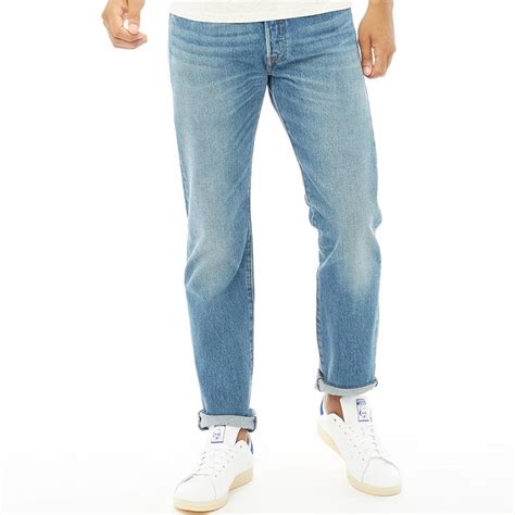 Levis Jean Droit 501 Original Fit Homme Bleu Denim