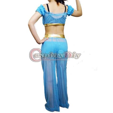 Princess Jasmine Aladdins Costume Adult Women Sexy Fantasy Party Dress