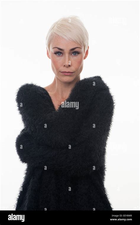 Mature Woman With Short Blonde Hair Hi Res Stock Photography And Images Alamy