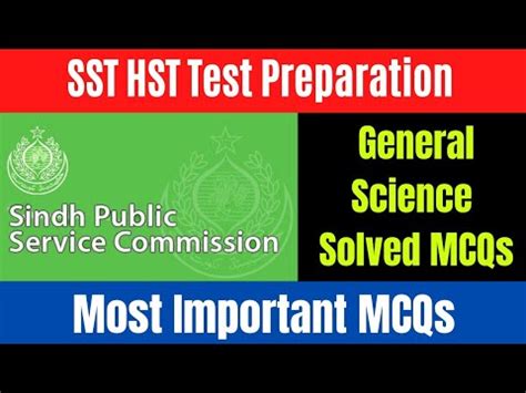 Hst Sst Test Preparation General Science Important Mcqs Sindh