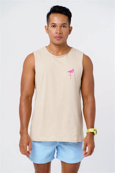 TP Tank Top Nude Flamingo Momo Batik