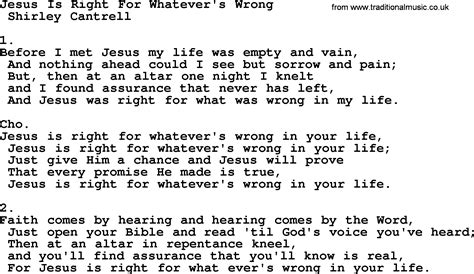 Jesus Is Right For Whatever S Wrong Apostolic And Pentecostal Hymns And Songs Lyrics And Pdf