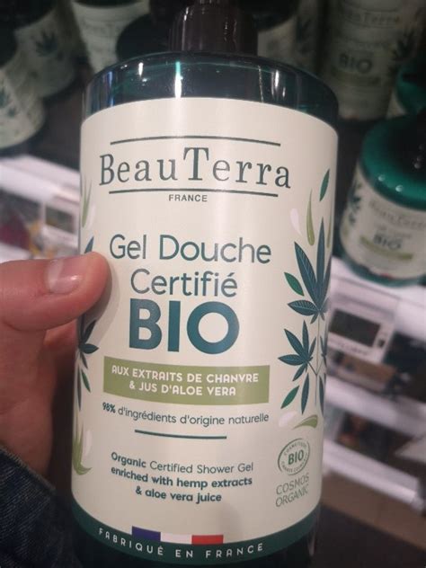 BeauTerra Gel Douche Certifié Bio aux Extraits de Chanvre Jus d Aloe