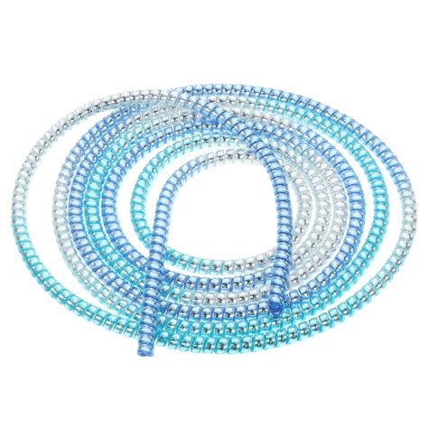 KALLORY Phone Cable Data Cable Protection Cord Protector Blue PVC 1Pcs