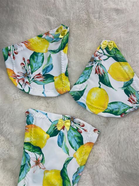 Lemonade Micro Bikini Stripper Outfits Exotic Dancewear Set Exotic Dance Wear Rave Outfit