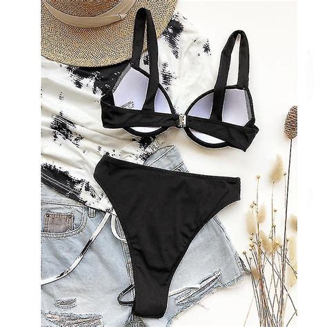 Kvinnors bikini baddräkter täcka upp triangel bikini uppsättningar sexiga strand badkläder två