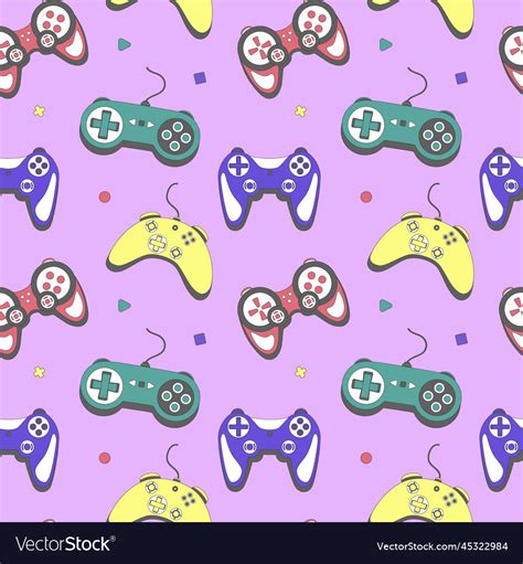 Seamless Pattern Gamepad Controller Royalty Free Vector