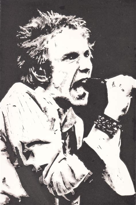 Johnny Rotten Sex Pistols Lino Cm X Cm Limited Run Of Prints Etsy