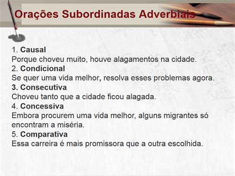 S Linguagem Ora Oes Subordinadas Adverbiais