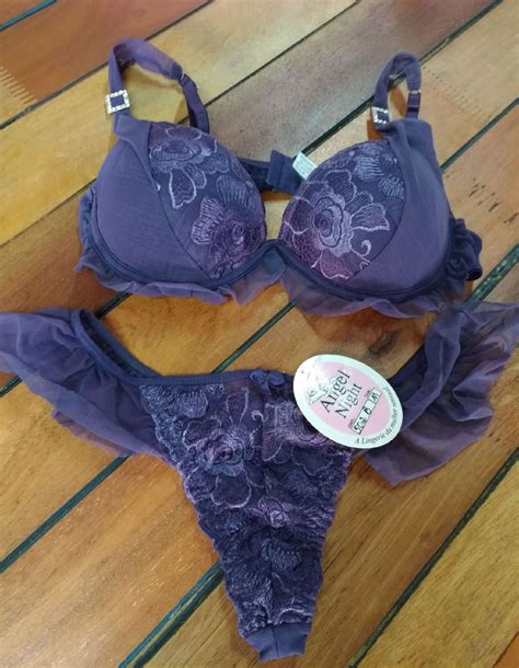 Conjunto Lingerie Em Renda Lingerie Feminina Nunca Usado Enjoei