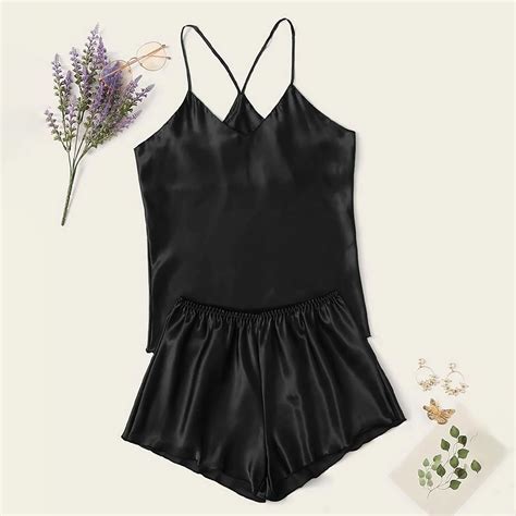 Kiplyki Fall Home Trends Women S Pajama Sexy Lingerie Sleepwear Satin Silk Lace Up Nightwear