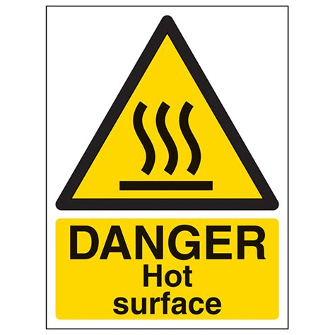 Danger Hot Surface Portrait Safety Signs 4 Less