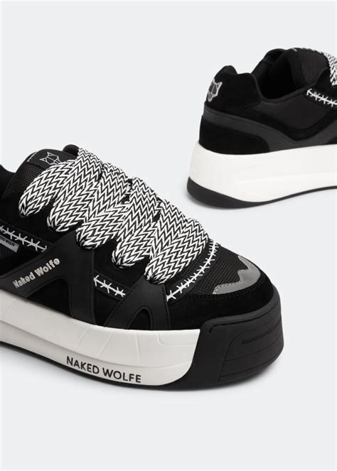 Naked Wolfe Slide Sneakers For Men Black In Uae Level Shoes