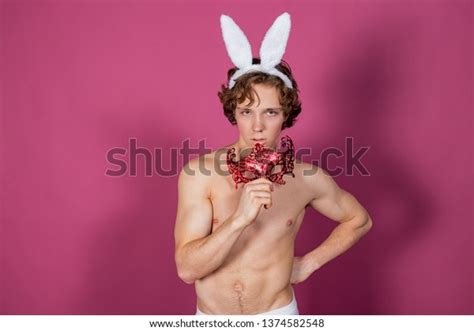 Funny Naked Guy Wearing Bunny Ears Stock Photo Shutterstock