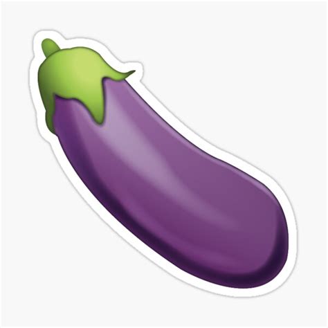 Eggplant Aubergine Emoji Sticker for Sale by thehiphopshop | Redbubble