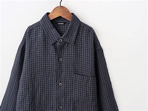 maillot mature マイヨマチュア Linen Check Regular Shirt リネンチェックレギュラーシャツ MAS