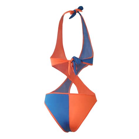 Swimsuit Sexy Two Color Cross Bikini Beach Halter Sexy Bodysuit Strapping One Pieces Swimwear