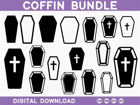 Coffin Svg Coffin Cut File Coffin Decor Laser Cut Coffin Etsy