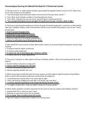 Gerontological Nursing and Diabetes Mellitus: Test Bank Insights ...