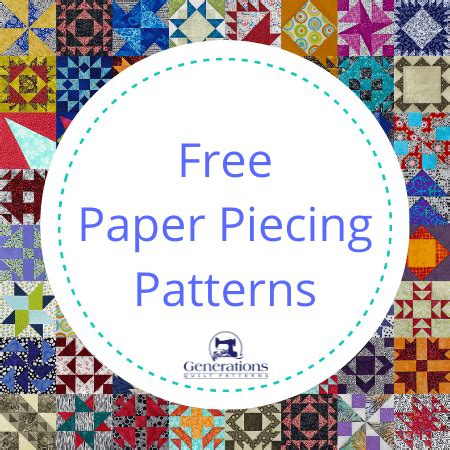 Free Paper Piecing Patterns Library ~ 75+ patterns to download & sew!