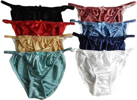 Yavorrs Pcs Silk Panties For Women Bikini String Size S M L XL XXL At Amazon Womens