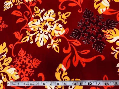Red Yellow Orange Block Print