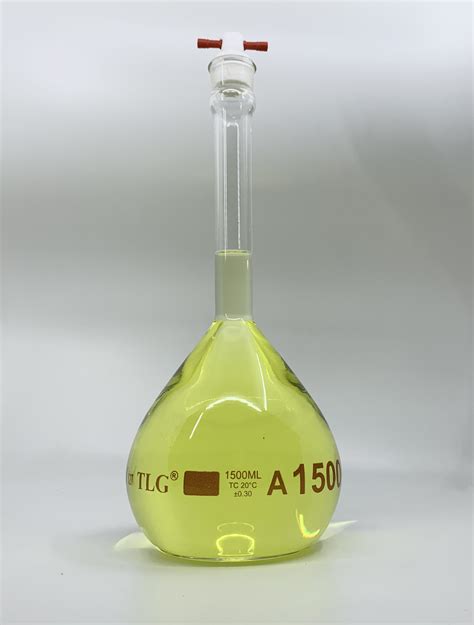 Buy Online Volumetric Flask 1500ml Serialized And Certified Heavy Duty Wide Mouth Ptfe