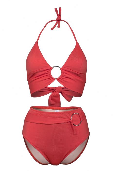 Transacoustic K Rm Z Halka Aksesuarl Y Ksek Bel Ift Kat Tulumlu K Bikini Tak M Fiyat