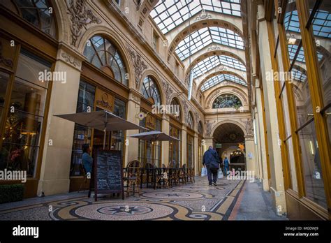 Galerie Vivienne Un Des Plus Beaux Passages Couvert De Paris Stock