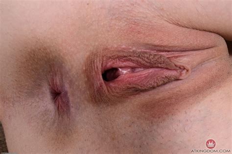 Skinny Brunette Babe Aria Haze Spreads Her Inviting Shaved Pussy Up Close CoedCherry