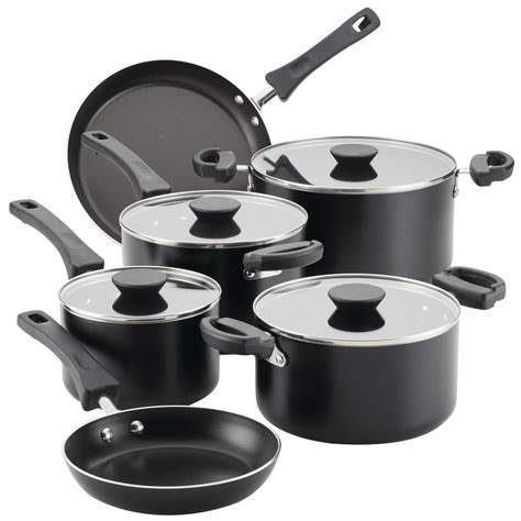 Farberware 10 Piece Neat Nest Space Saving Nonstick Pots And Pans Set