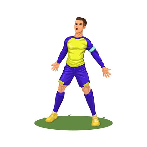 illustration Of Christiano Ronaldo Celebration Pose In Portugal
