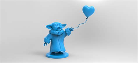 Fichier Stl Grogu Baby Yoda Ballon Banksy Design Pour Impression D