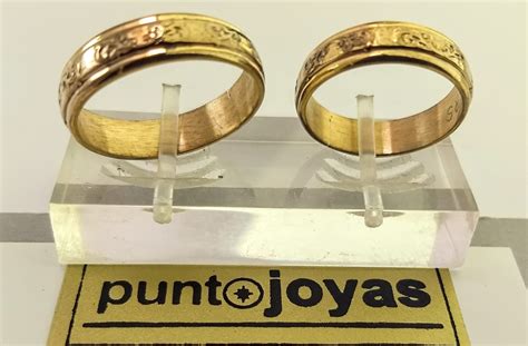 Alianzas Labradas Oro Kt Grs Punto Joyas