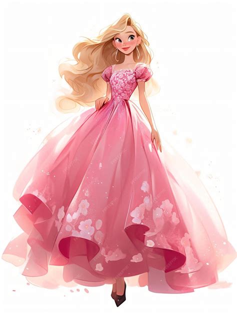 Desenho Animado De Princesa - Personagem de desenho animado linda princesa loira com olhos azuis e ...