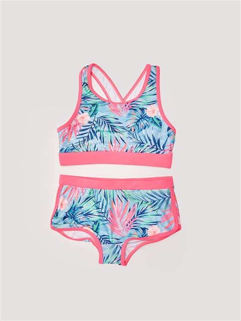 Kari Ik Esnek Kuma Desenli K Z Ocuk Bikini S Z F C Lcw
