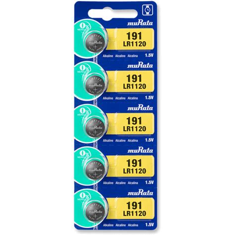 Murata LR1120 Battery 1.55V Alkaline Button Cell (5 Batteries ...