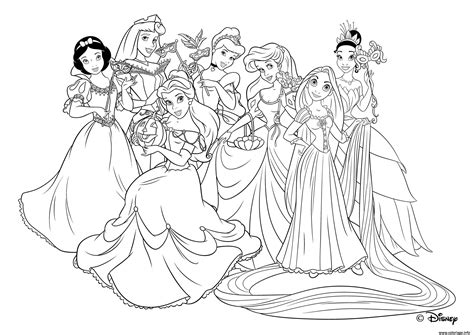 Coloriage Raiponce Et Les Princesses Disney Jecolorie