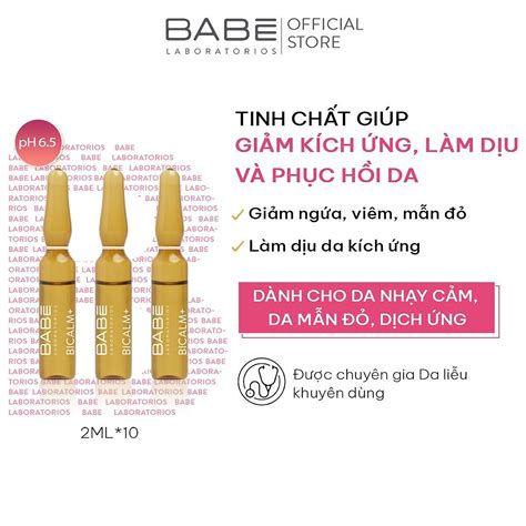 Huyết thanh làm dịu phục hồi da Babe Bicalm ampoules 10 2ml 10 ống