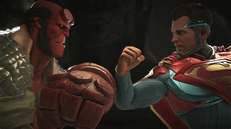 Injustice 2 Hellboy Vs Superman All Intro Outros Clash Dialogues