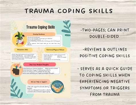 Trauma Coping Skills Handouts for Kids & Teens | Printable Therapy