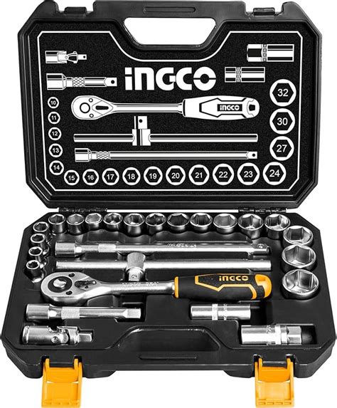 Ingco Socket Set Quick Release Ratchet Wrench Tool Set Pcs