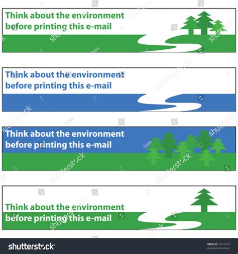 Vector Illustration Banners Environmental Message Be Stock Vector