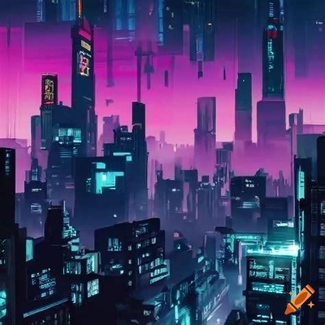 Cyberpunk Cityscape At Night On Craiyon