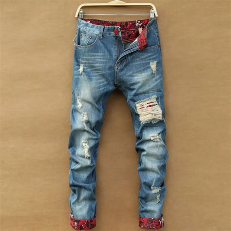 Trend New Arrival Korean Style Ripped Jeans For Men Fashion