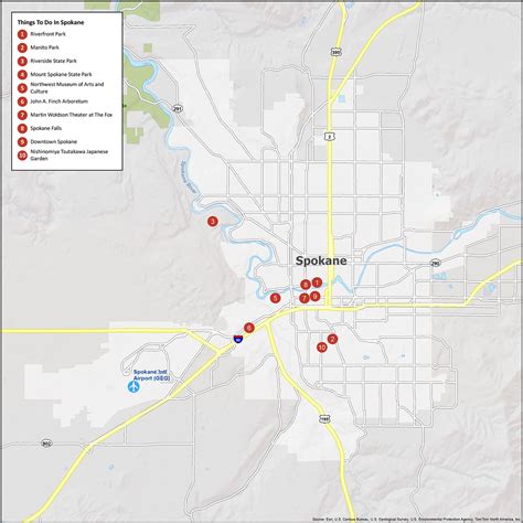 Spokane Map, Washington - GIS Geography